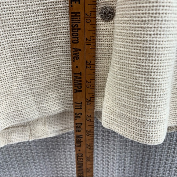 POL Two Piece Cream Knit Vest Shorts Women Small- Tweed Beach Boho Quiet Luxury - Picture 9 of 16